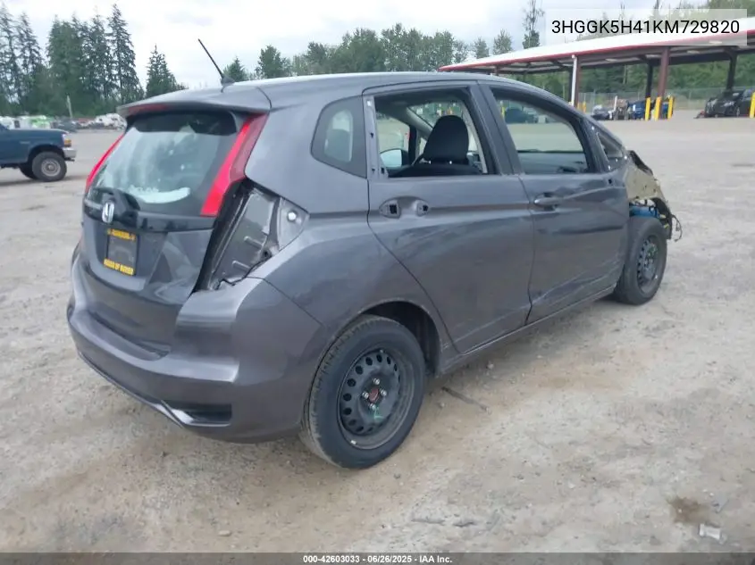 2019 Honda Fit Lx VIN: 3HGGK5H41KM729820 Lot: 42603033