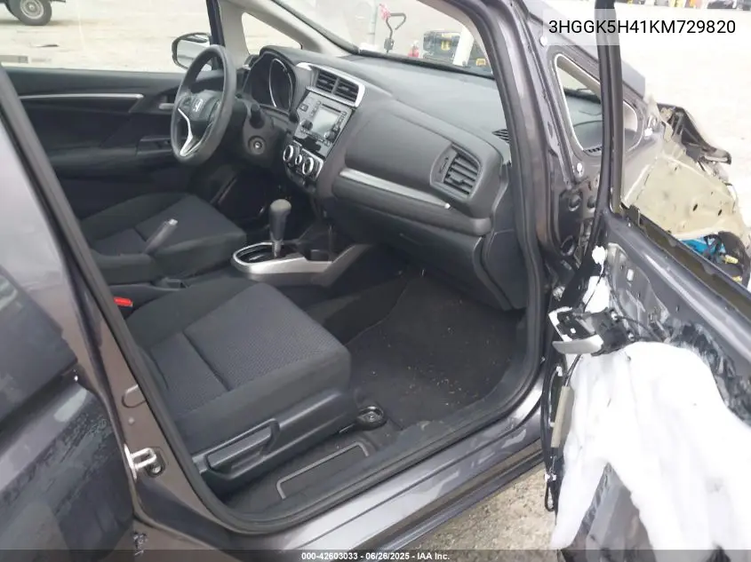 2019 Honda Fit Lx VIN: 3HGGK5H41KM729820 Lot: 42603033