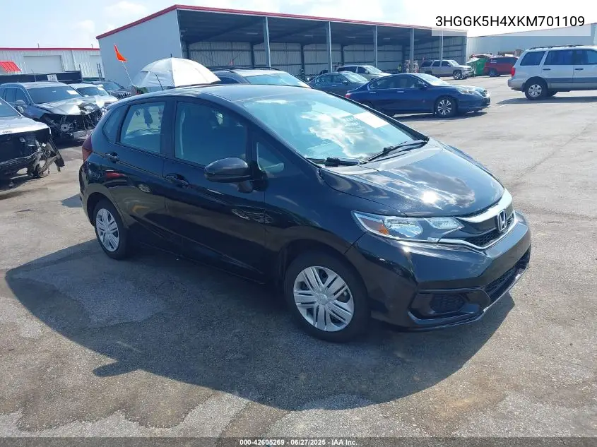 2019 Honda Fit Lx VIN: 3HGGK5H4XKM701109 Lot: 42605269
