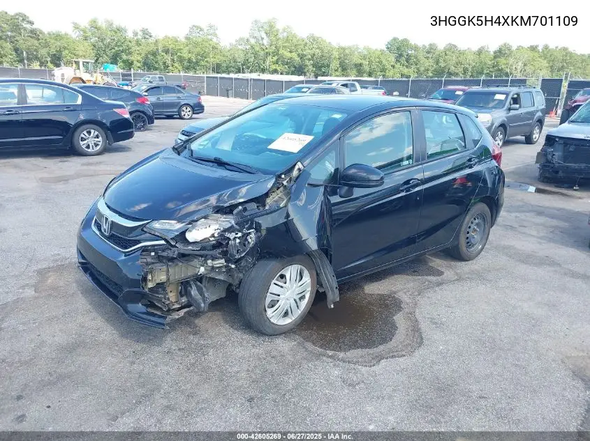 2019 Honda Fit Lx VIN: 3HGGK5H4XKM701109 Lot: 42605269