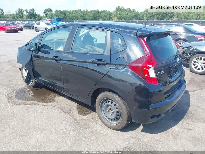 2019 Honda Fit Lx VIN: 3HGGK5H4XKM701109 Lot: 42605269
