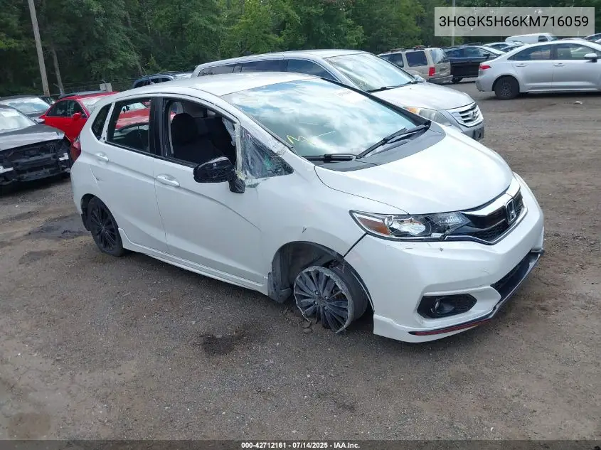 2019 Honda Fit Sport VIN: 3HGGK5H66KM716059 Lot: 42712161