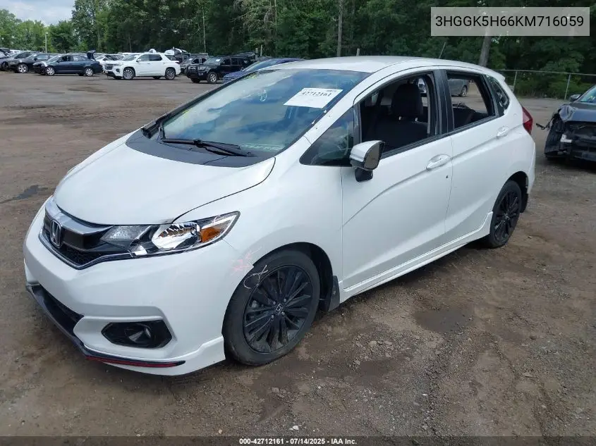 2019 Honda Fit Sport VIN: 3HGGK5H66KM716059 Lot: 42712161