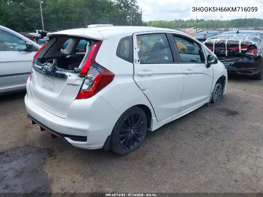 2019 Honda Fit Sport VIN: 3HGGK5H66KM716059 Lot: 42712161