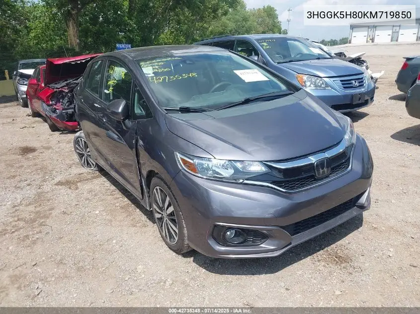 2019 Honda Fit Ex VIN: 3HGGK5H80KM719850 Lot: 42735348