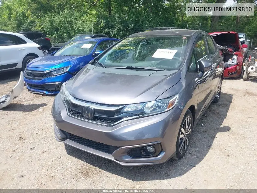 2019 Honda Fit Ex VIN: 3HGGK5H80KM719850 Lot: 42735348