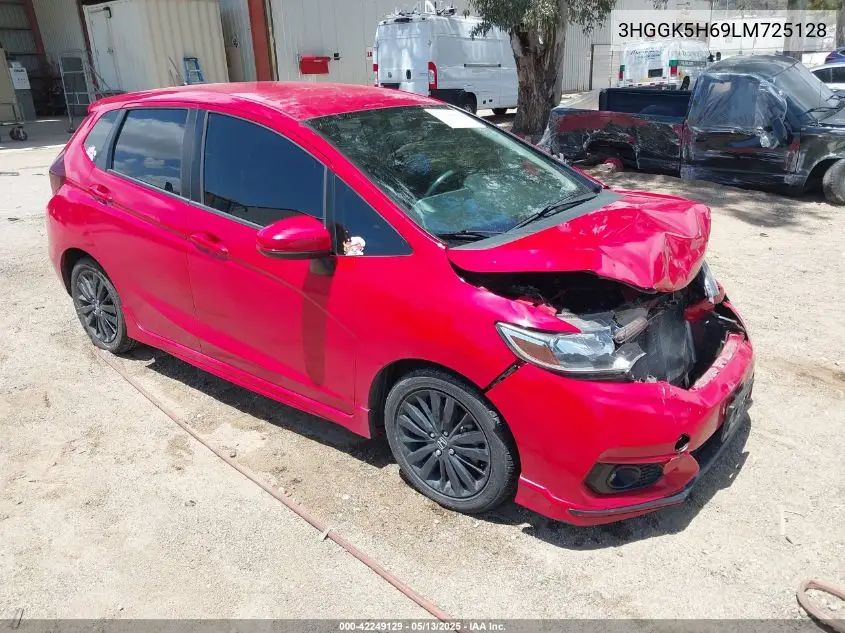 2020 Honda Fit Sport VIN: 3HGGK5H69LM725128 Lot: 42249129