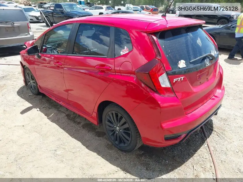 2020 Honda Fit Sport VIN: 3HGGK5H69LM725128 Lot: 42249129