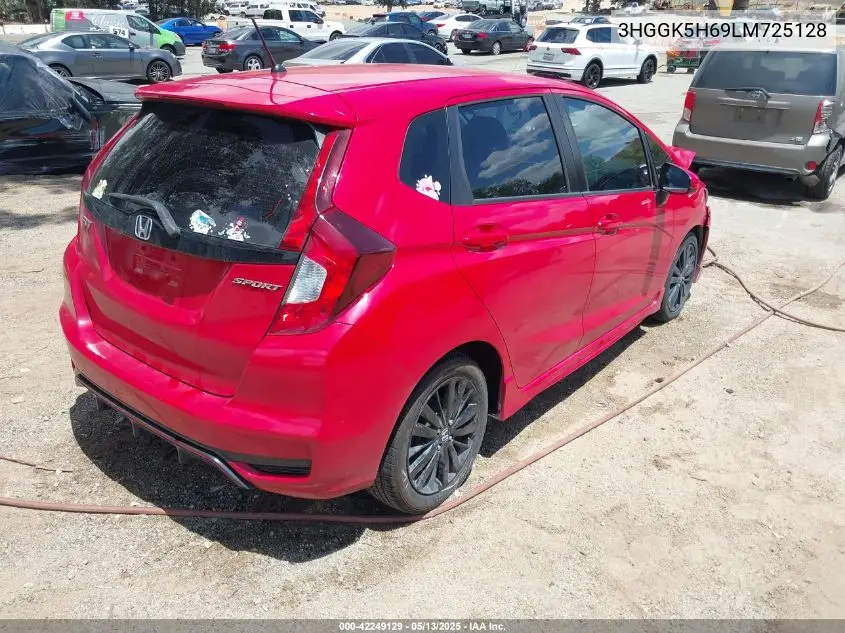 2020 Honda Fit Sport VIN: 3HGGK5H69LM725128 Lot: 42249129