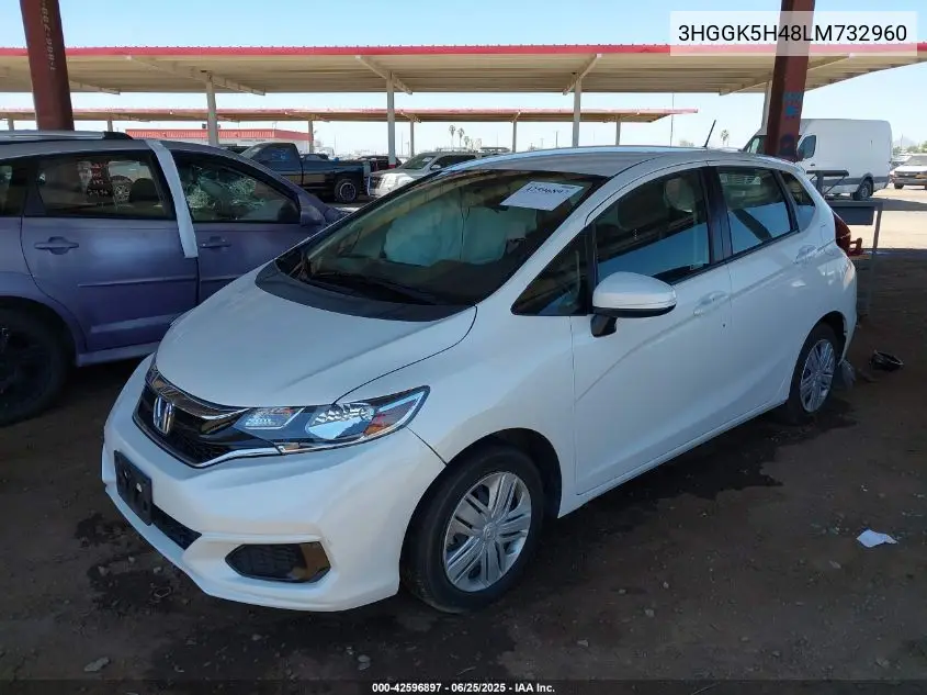 2020 Honda Fit Lx VIN: 3HGGK5H48LM732960 Lot: 42596897