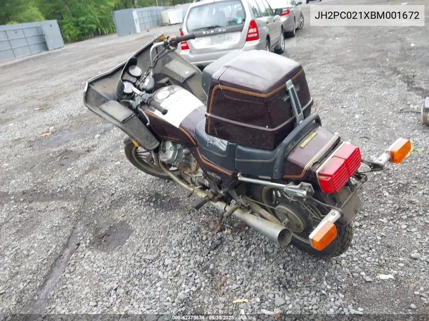 1981 Honda Gl500 I VIN: JH2PC021XBM001672 Lot: 42379434