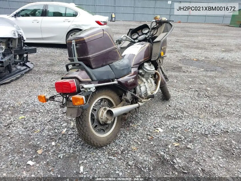 1981 Honda Gl500 I VIN: JH2PC021XBM001672 Lot: 42379434