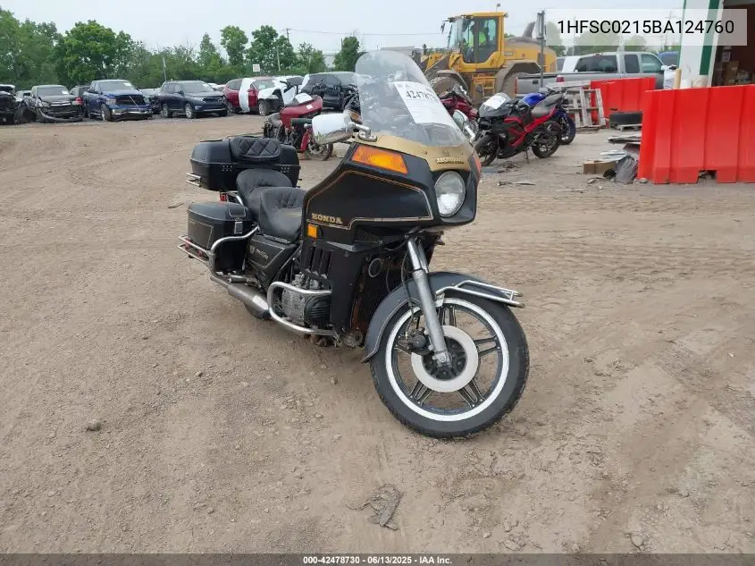 1981 Honda Gl1100 I VIN: 1HFSC0215BA124760 Lot: 42478730