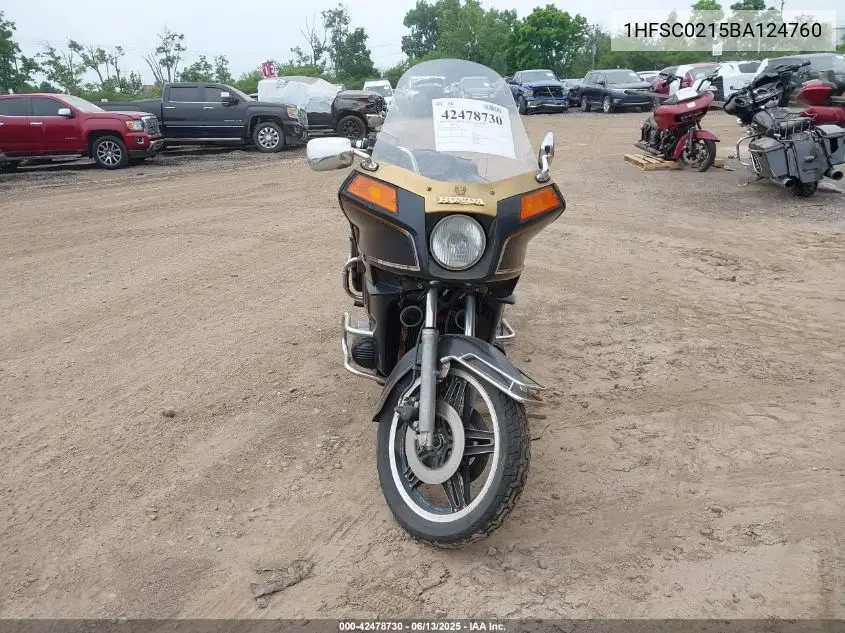 1981 Honda Gl1100 I VIN: 1HFSC0215BA124760 Lot: 42478730