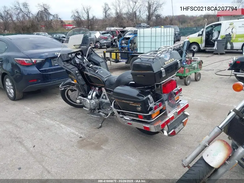 1982 Honda Gl1100 I VIN: 1HFSC0218CA207794 Lot: 41888870
