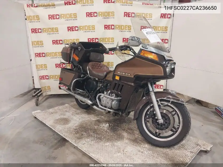 1982 Honda Gl1100 A VIN: 1HFSC0227CA236650 Lot: 42232366
