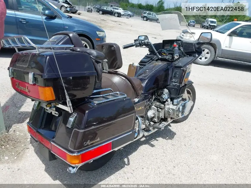 1984 Honda Gl1200 A VIN: 1HFSC1420EA022458 Lot: 42542999