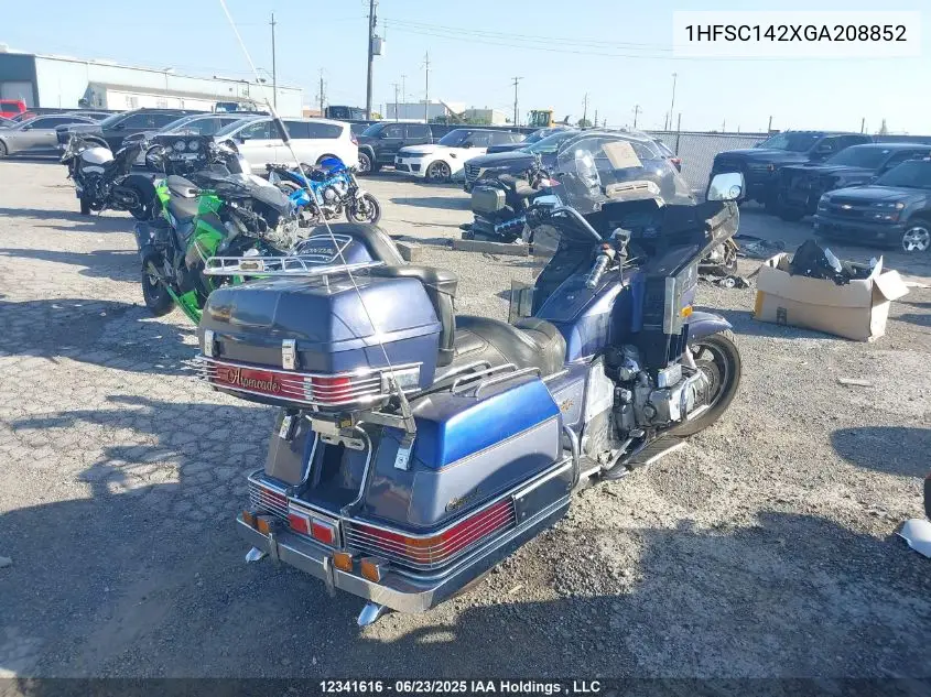 1986 Honda Gl1200 A VIN: 1HFSC142XGA208852 Lot: 12341616