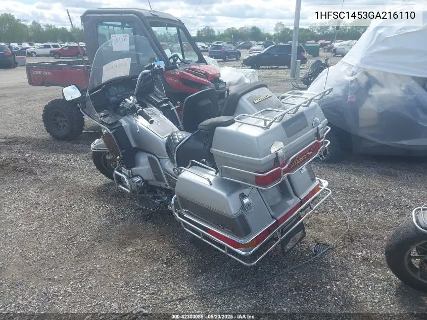 1986 Honda Gl1200 A VIN: 1HFSC1453GA216110 Lot: 42303085