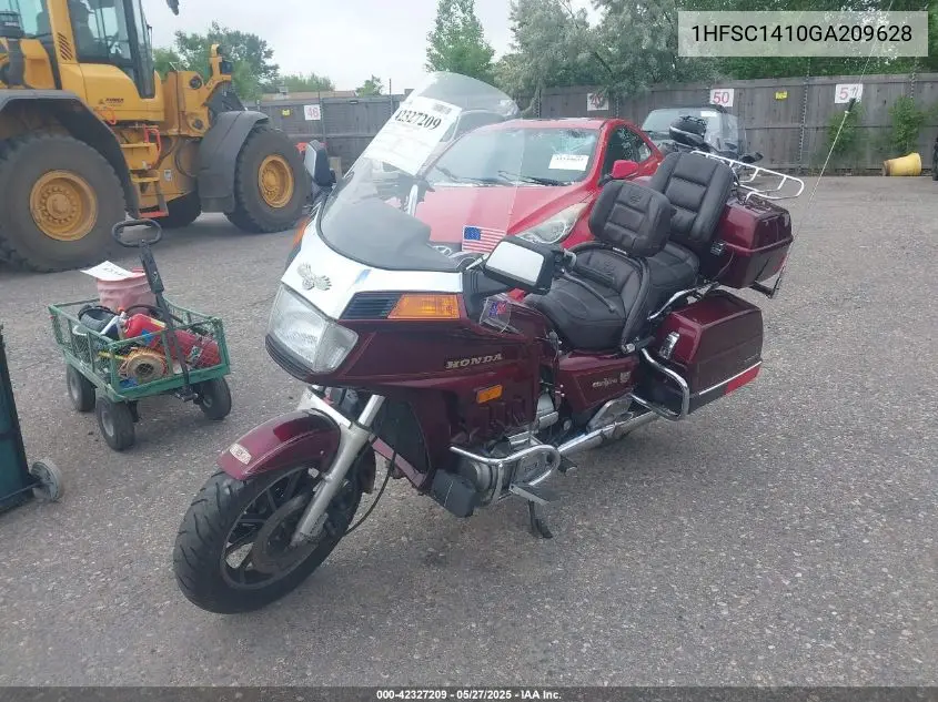 1986 Honda Gl1200 I VIN: 1HFSC1410GA209628 Lot: 42327209