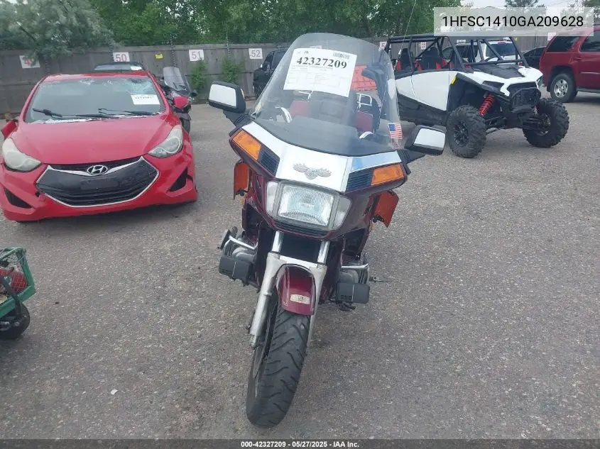 1986 Honda Gl1200 I VIN: 1HFSC1410GA209628 Lot: 42327209