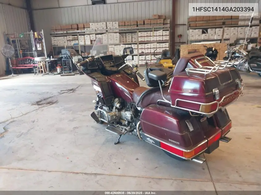 1986 Honda Gl1200 I VIN: 1HFSC1414GA203394 Lot: 42600935