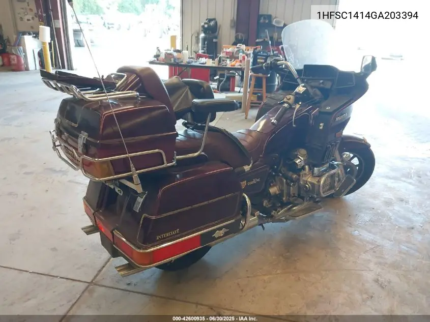 1986 Honda Gl1200 I VIN: 1HFSC1414GA203394 Lot: 42600935