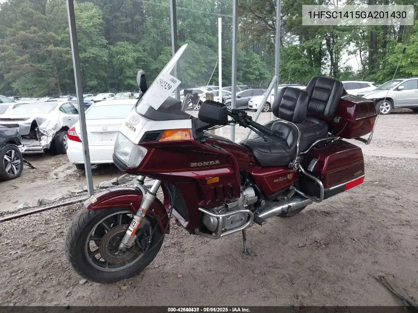 1986 Honda Gl1200 I VIN: 1HFSC1415GA201430 Lot: 42640437