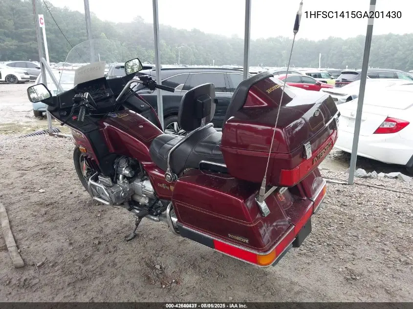 1986 Honda Gl1200 I VIN: 1HFSC1415GA201430 Lot: 42640437