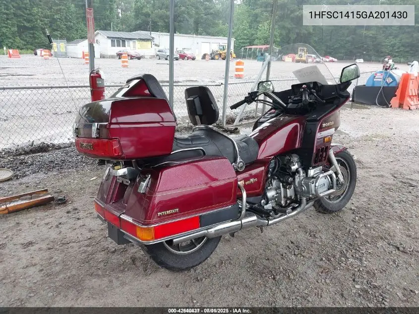 1986 Honda Gl1200 I VIN: 1HFSC1415GA201430 Lot: 42640437