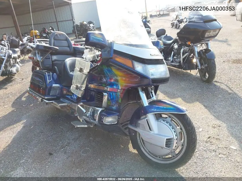 1988 Honda Gl1500 VIN: 1HFSC2206JA000353 Lot: 42575932