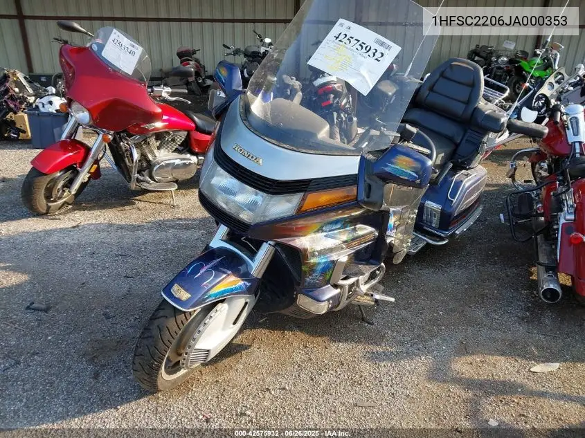 1988 Honda Gl1500 VIN: 1HFSC2206JA000353 Lot: 42575932