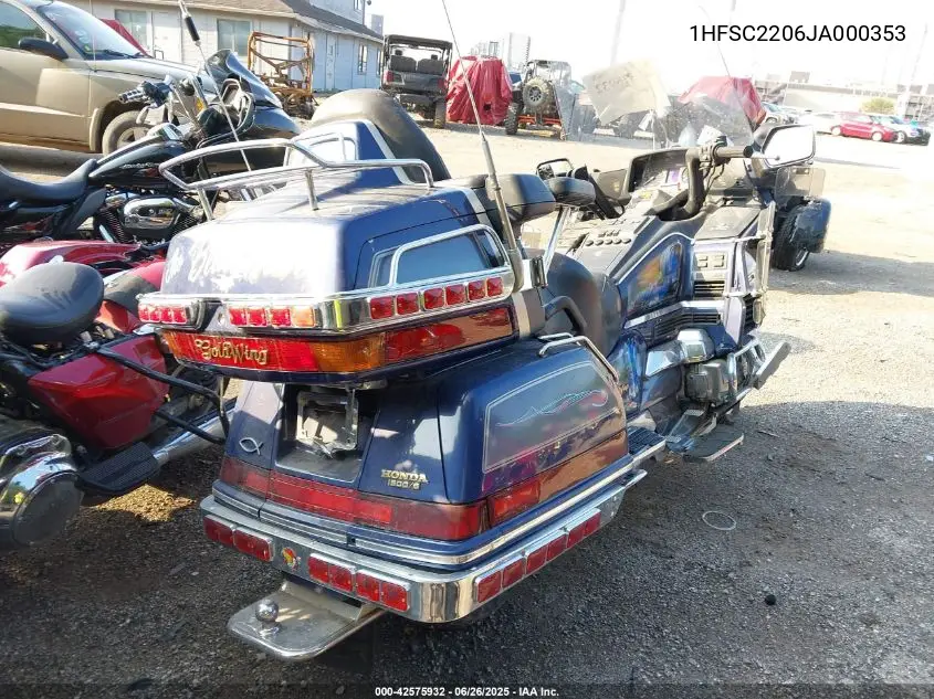 1988 Honda Gl1500 VIN: 1HFSC2206JA000353 Lot: 42575932