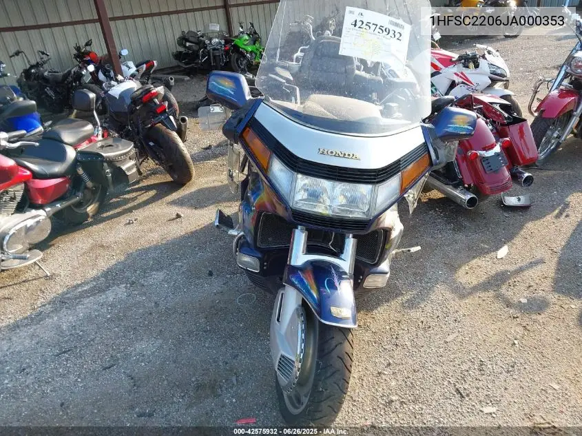 1988 Honda Gl1500 VIN: 1HFSC2206JA000353 Lot: 42575932