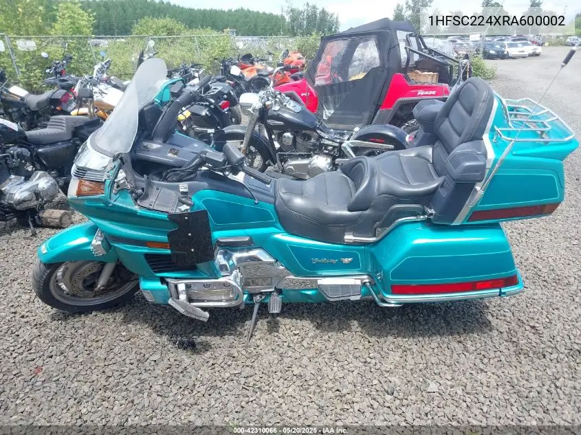 1994 Honda Gl1500 Se VIN: 1HFSC224XRA600002 Lot: 42310066