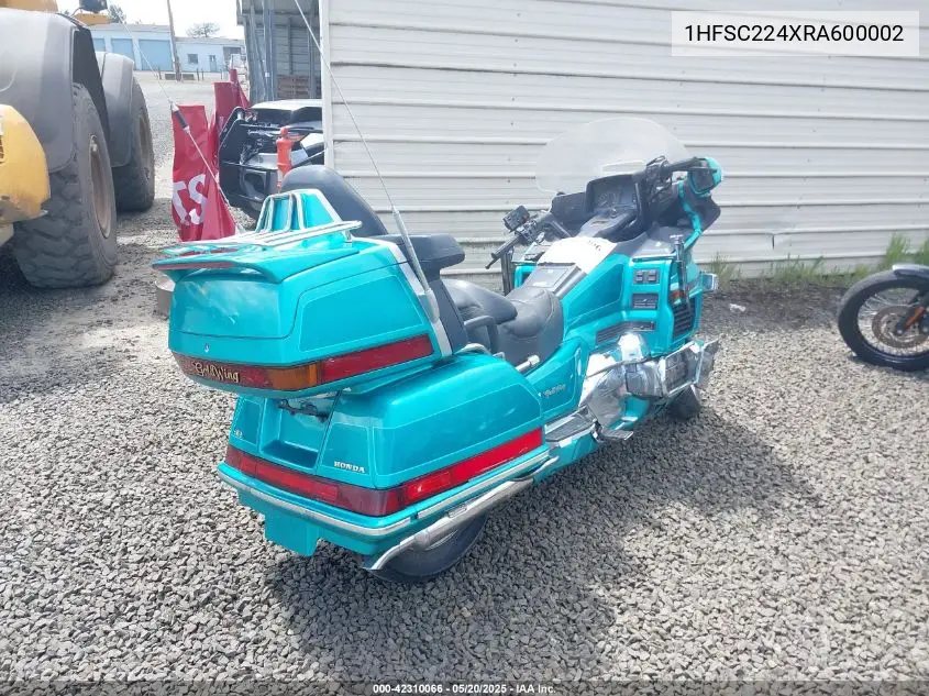 1994 Honda Gl1500 Se VIN: 1HFSC224XRA600002 Lot: 42310066