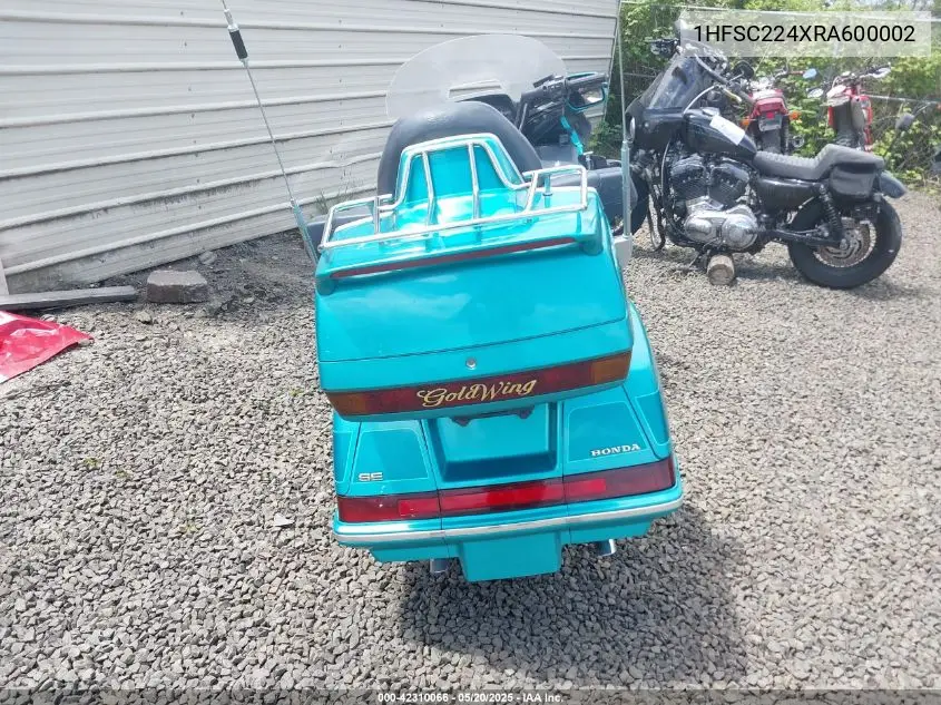 1994 Honda Gl1500 Se VIN: 1HFSC224XRA600002 Lot: 42310066