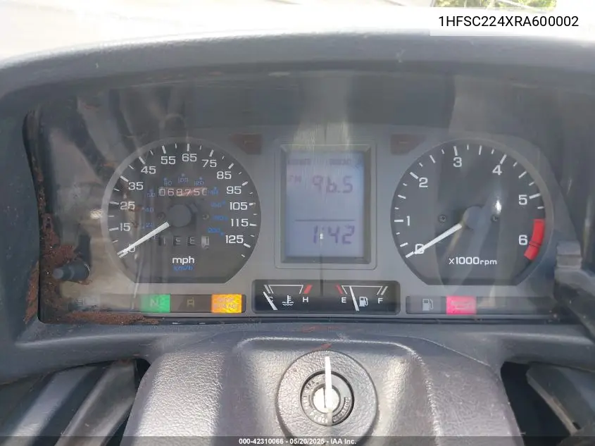 1994 Honda Gl1500 Se VIN: 1HFSC224XRA600002 Lot: 42310066