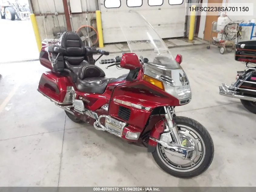 1995 Honda Gl1500 Se12 VIN: 1HFSC2238SA701150 Lot: 40700172