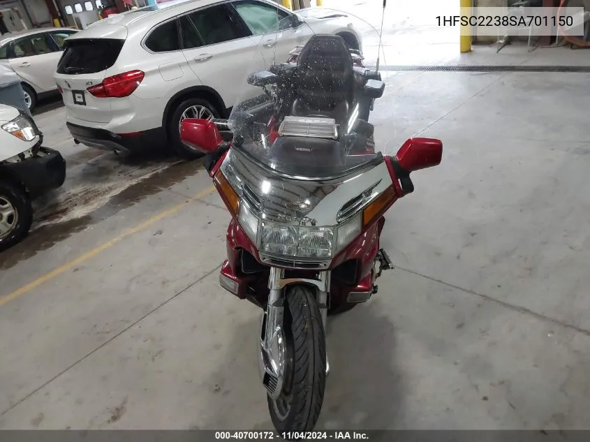 1995 Honda Gl1500 Se12 VIN: 1HFSC2238SA701150 Lot: 40700172