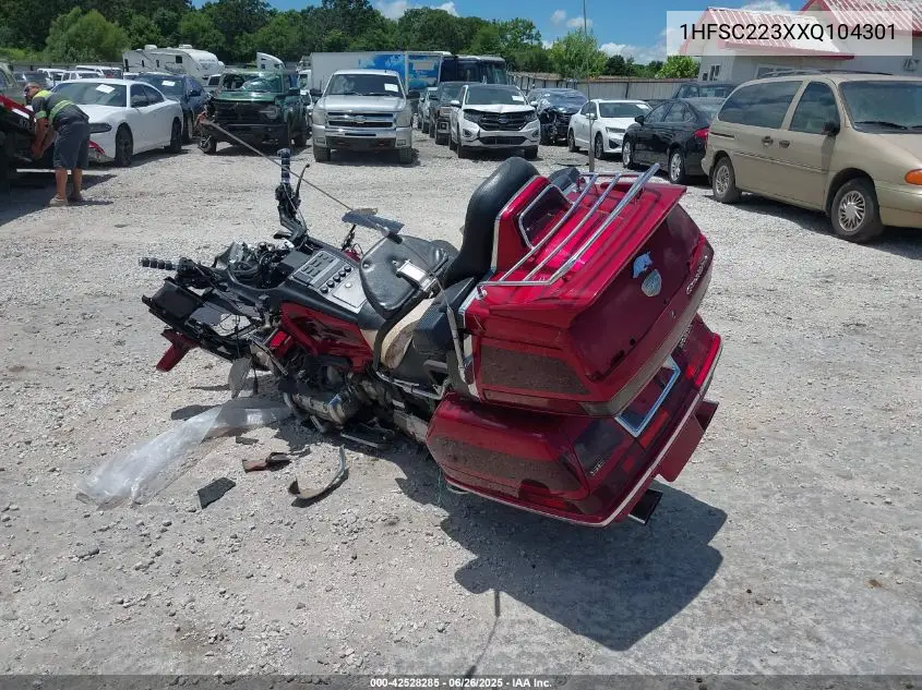 1999 Honda Gl1500 Se12 VIN: 1HFSC223XXQ104301 Lot: 42528285