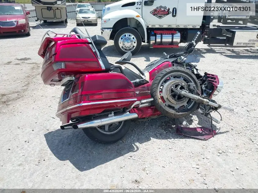 1999 Honda Gl1500 Se12 VIN: 1HFSC223XXQ104301 Lot: 42528285
