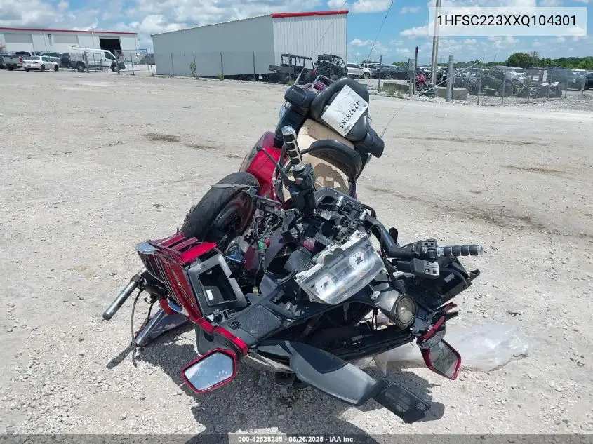 1999 Honda Gl1500 Se12 VIN: 1HFSC223XXQ104301 Lot: 42528285