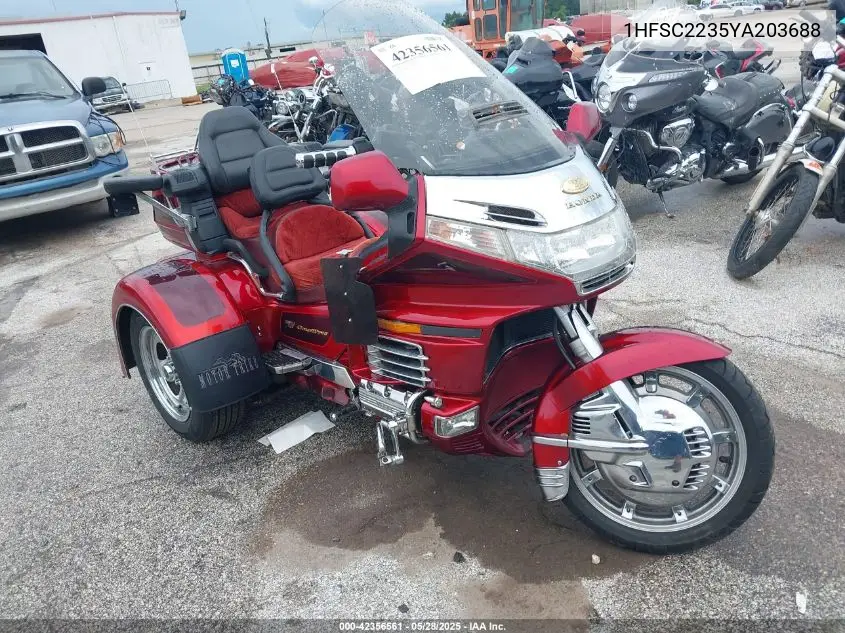 2000 Honda Gl1500 Se12 VIN: 1HFSC2235YA203688 Lot: 42356561
