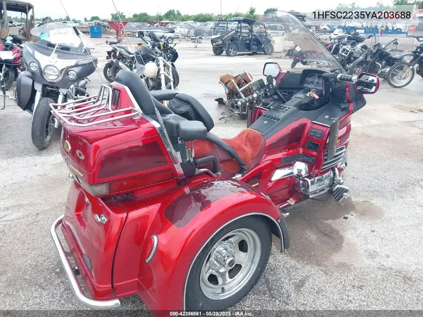 2000 Honda Gl1500 Se12 VIN: 1HFSC2235YA203688 Lot: 42356561
