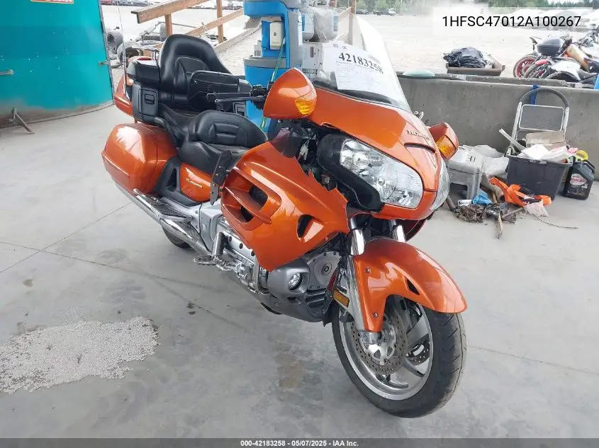 2002 Honda Gl1800 VIN: 1HFSC47012A100267 Lot: 42183258