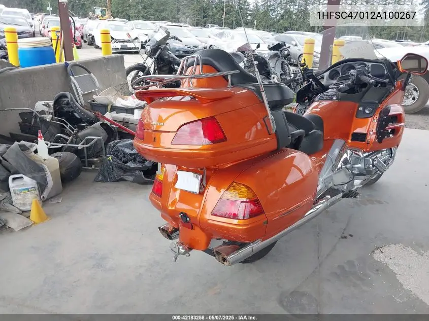 2002 Honda Gl1800 VIN: 1HFSC47012A100267 Lot: 42183258