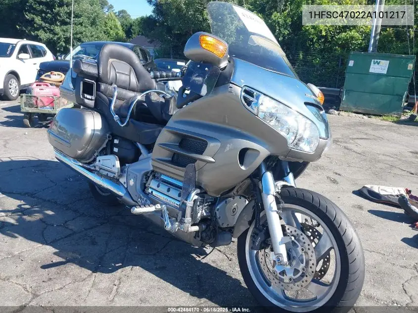 2002 Honda Gl1800 VIN: 1HFSC47022A101217 Lot: 42484170