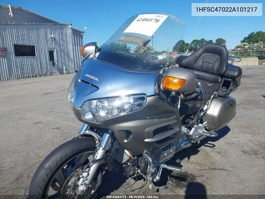 2002 Honda Gl1800 VIN: 1HFSC47022A101217 Lot: 42484170