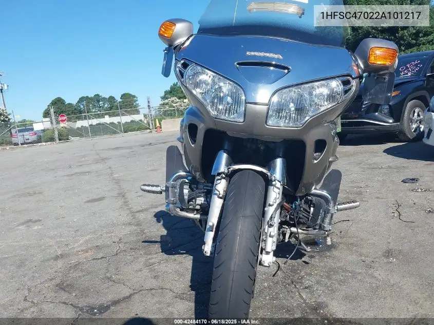 2002 Honda Gl1800 VIN: 1HFSC47022A101217 Lot: 42484170